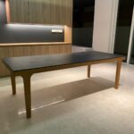 customise quartz + wood dining table